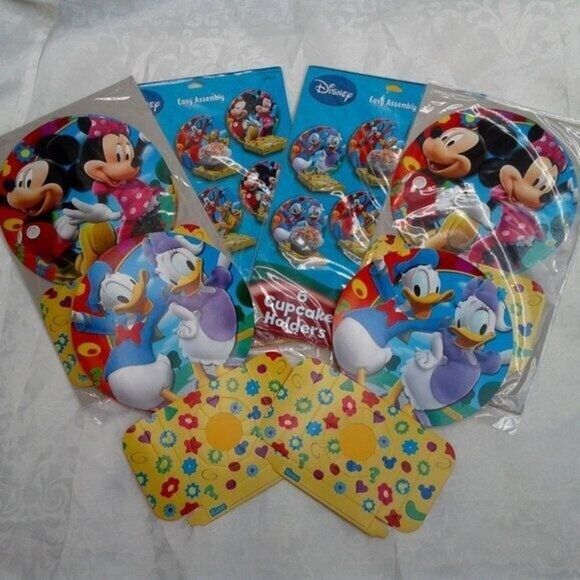 Disney Mickey Mouse Clubhouse Easy Assembly Package of 6 Cupcake Holders NEW - Picture 2 of 12